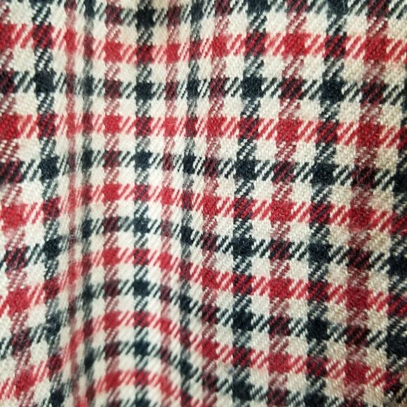 Sag Harbor 12 Red Tan plaid Blazer Double button, flap pockets - Picture 4 of 7